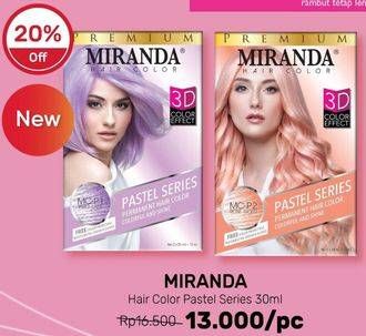 Promo Harga MIRANDA Hair Color Premium Pastel Series 30 ml - Guardian