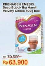 Promo Harga PRENAGEN Emesis Velvety Chocolate 400 gr - Indomaret