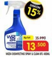 Promo Harga WIZ 24 Disinfecting Spray and Clean All Surface 450 ml - Superindo