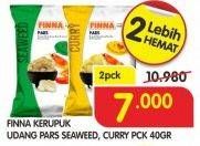 Promo Harga FINNA Kerupuk Pars Seaweed, Curry per 2 pouch 40 gr - Superindo