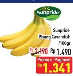 Promo Harga SUNPRIDE Pisang Cavendish per 100 gr - Hypermart