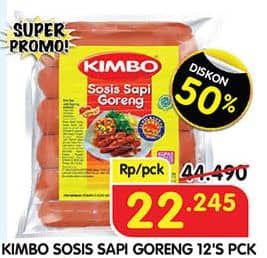 Promo Harga Kimbo Sosis Sapi Goreng 372 gr - Superindo