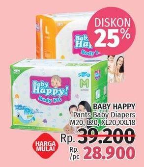 Promo Harga Baby Happy Body Fit Perekat M20, L20, XL20, XXL18  - LotteMart