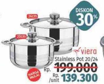 Promo Harga VIERA Stainless Pot All Variants  - LotteMart