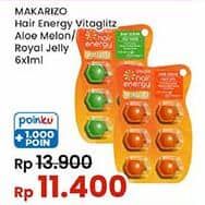 Promo Harga Makarizo Hair Energy Vitaglitz Hair Serum Aloe Melon, Royal Jelly 6 pcs - Indomaret