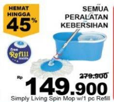 Promo Harga SIMPLY LIVING Spin Mop  - Giant