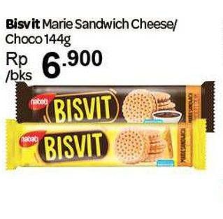 Promo Harga NABATI Bisvit Marie Sandwich Cheese Cream, Chocolate Cream 144 gr - Carrefour