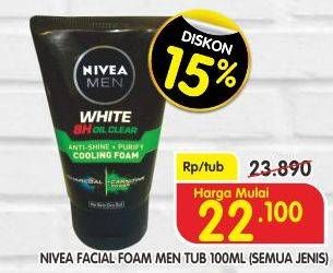 Promo Harga NIVEA MEN Facial Foam All Variants 100 ml - Superindo