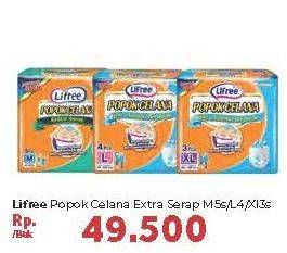 Promo Harga Lifree Popok Celana Ekstra Serap M5, L4, XL3  - Carrefour