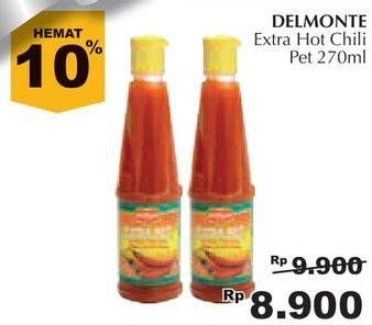 Promo Harga DEL MONTE Sauce Extra Hot Chilli 270 ml - Giant