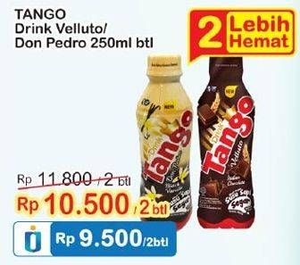 Promo Harga TANGO Drink Velluto Chocolate, Don Pedro per 2 botol 250 ml - Indomaret