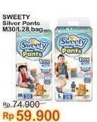 Promo Harga Sweety Silver Pants M30, L28 28 pcs - Indomaret