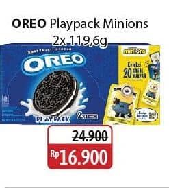 Promo Harga Oreo Biskuit Vanilla Choco Playpack Minion 239 gr - Alfamidi