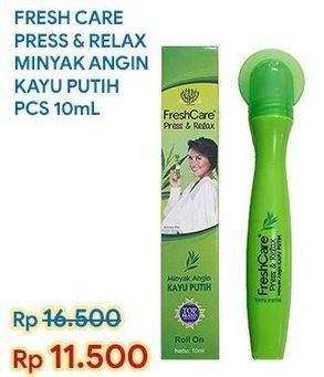 Promo Harga FRESH CARE Minyak Angin Press & Relax Kayu Putih 10 ml - Indomaret