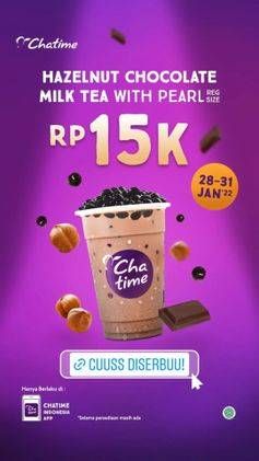 Promo Harga CHATIME Milk Tea  - Chatime