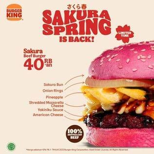Promo Harga BURGER KING Sakura Beef Burger  - Burger King