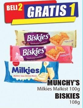 Promo Harga MUNCHYS Milkies Malkist 100 gr - Hari Hari