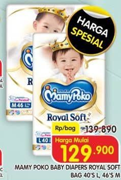 Promo Harga Mamy Poko Perekat Royal Soft M46 46 pcs - Superindo