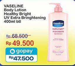 Promo Harga Vaseline Body Lotion UV Extra Brightening 400 ml - Indomaret