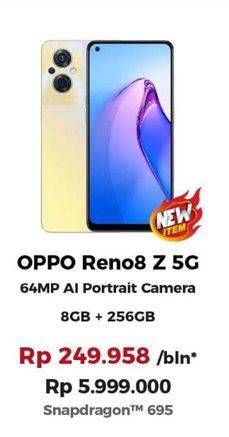 Promo Harga Oppo Reno8 Z 5G 8GB + 256GB  - Erafone