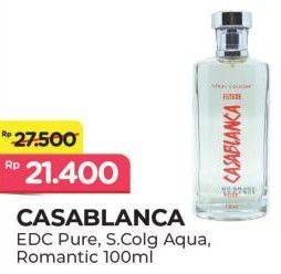 Promo Harga CASABLANCA Spray Cologne Glass Femme Pure, Homme Aqua, Femme Romantic 100 ml - Alfamart