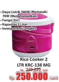 Promo Harga Kirin KRC 138 | Rice Cooker 2ltr  - Hari Hari