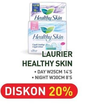 Promo Harga Laurier Healthy Skin Day Wing 25cm, Night Wing 30cm 8 pcs - Hypermart