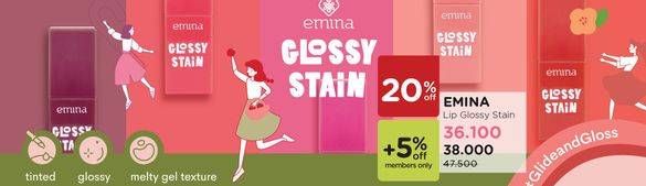 Promo Harga EMINA Glossy Stain  - Watsons