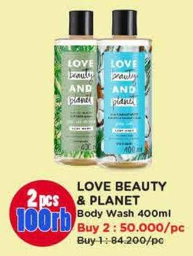 Promo Harga Love Beauty And Planet Body Wash 400 ml - Watsons