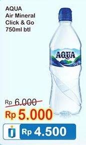 Promo Harga AQUA Air Mineral 750 ml - Indomaret