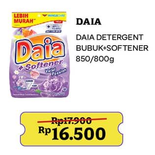 Promo Harga Daia Deterjen Bubuk + Softener Pink, + Softener Violet 850 gr - Indomaret