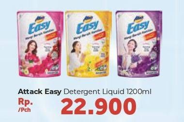 Promo Harga ATTACK Easy Detergent Liquid 1200 ml - Carrefour
