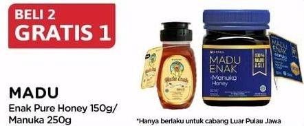 Promo Harga MADU ENAK Pure Honey 150 g/ Manuka 250 g  - Alfamidi