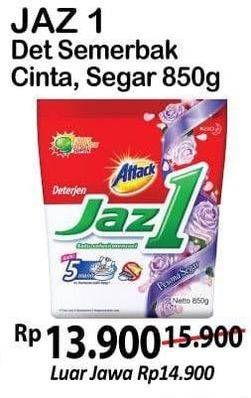 Promo Harga ATTACK Jaz1 Detergent Powder Semerbak Cinta, Pesona Segar 850 gr - Alfamart