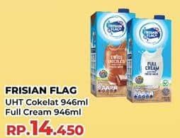 Promo Harga Frisian Flag Susu UHT Purefarm Full Cream, Swiss Chocolate 946 ml - Yogya