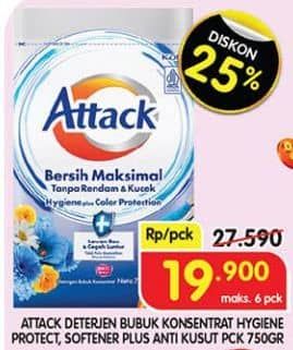 Promo Harga Attack Detergent Powder Hygiene Plus Protection 800 gr - Superindo