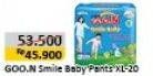Promo Harga GOON Smile Baby Pants XL 20  - Alfamart