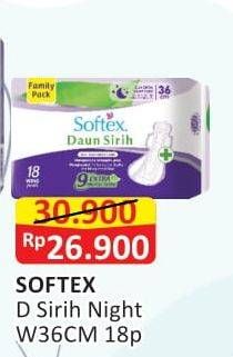 Promo Harga Softex Daun Sirih 36cm 18 pcs - Alfamart