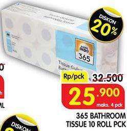 Promo Harga 365 Bathroom Tissue 10 roll - Superindo