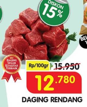 Promo Harga Daging Rendang Sapi per 100 gr - Superindo