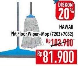 Promo Harga HAWAII Paket Floor Wiper + Mop  - Hypermart
