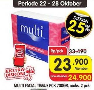 Promo Harga MULTI Facial Tissue 700 gr - Superindo