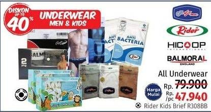 Promo Harga RIDER/GT MAN/HICOOP/BALMORAL Underwear  - LotteMart