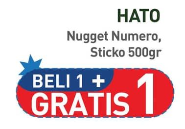Promo Harga Hato Nugget Numero, Sticko 500 gr - Hypermart