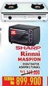 Promo Harga MASPION/SHARP/RINNAI Oven Toaster, Kompor 2 Tungku  - Hypermart