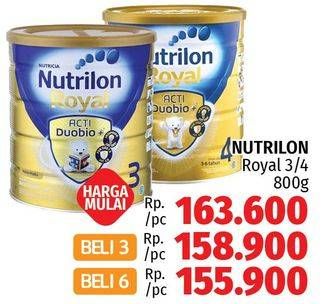 Promo Harga NUTRILON Royal 3 / 4 Susu Pertumbuhan 800 gr - LotteMart