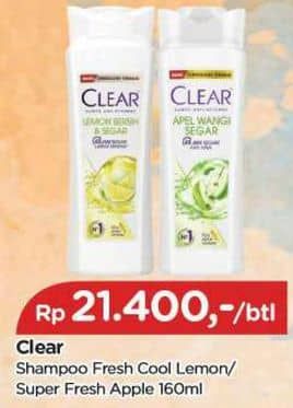 Promo Harga Clear Shampoo Lemon Fresh, Super Fresh Apple 160 ml - TIP TOP