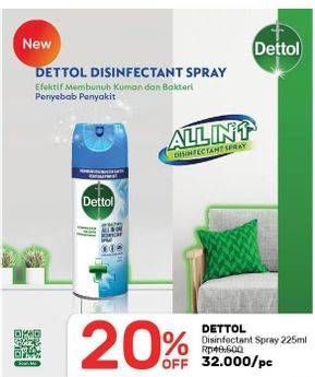 Promo Harga DETTOL Disinfectant Spray 225 ml - Guardian