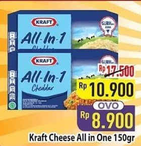 Promo Harga Kraft All in 1 Cheddar 165 gr - Hypermart