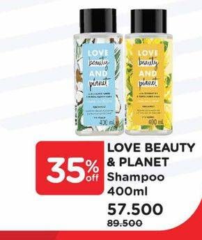 Promo Harga LOVE BEAUTY AND PLANET Shampoo All Variants 400 ml - Watsons